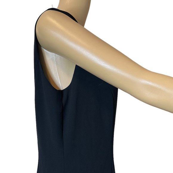 Danny & Nicole Maxi Dress Size 10 Black Lined Zip Back Sleeveless - Picture 6 of 15